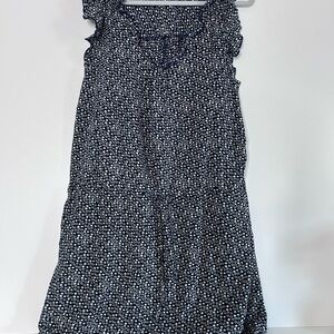 Old Navy Navy & White Sleeveless Dress w/ Drawstring Waist | Size XL